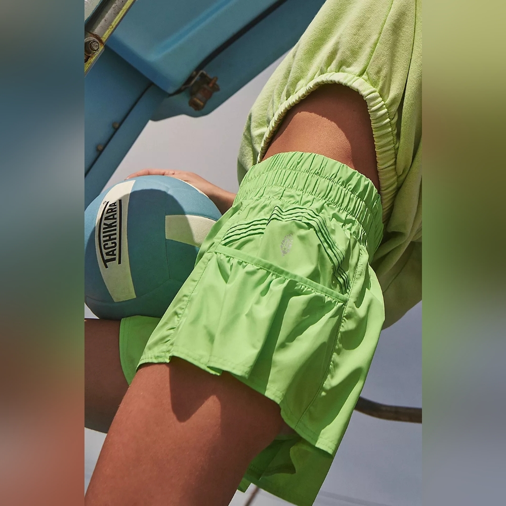 Free People Movement Get Your Flirt On Short in Disco Green